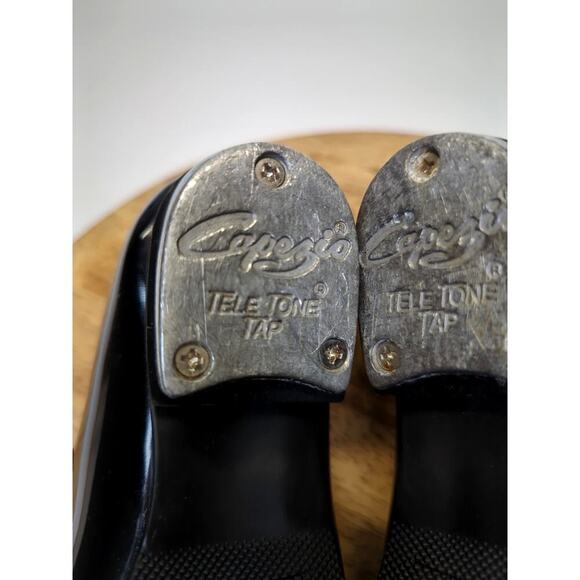 Capezio Jr. Tyette Tap Shoe - Child N625C Shiny Black Patent Size 9M Toddler - Picture 10 of 10